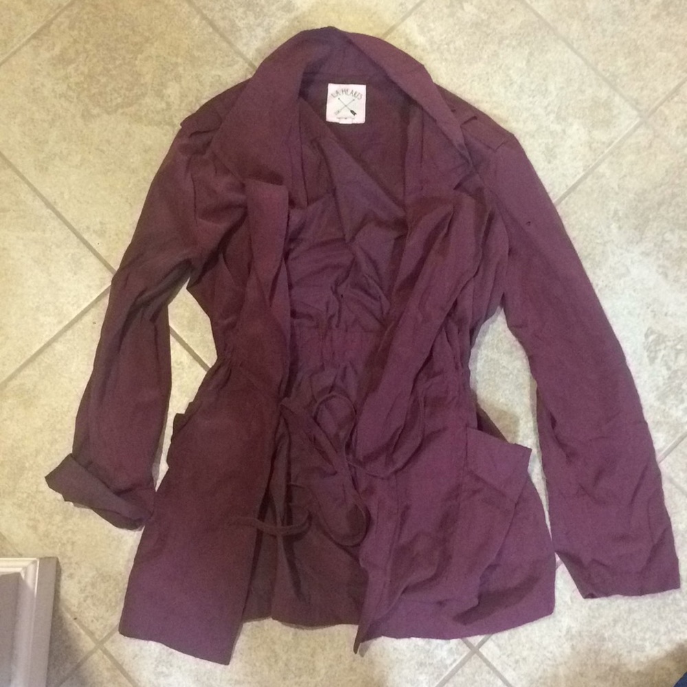 Burgundy LA hearts jacket